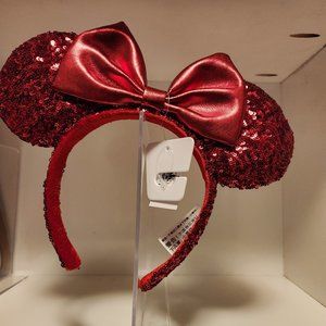 Minnie Mouse Red Sequin Ear Headband